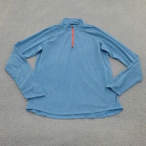 Nike Dri-FIT 1/4 Zip Pullover Mens Medium Running Shirt Blue Long Sleeve